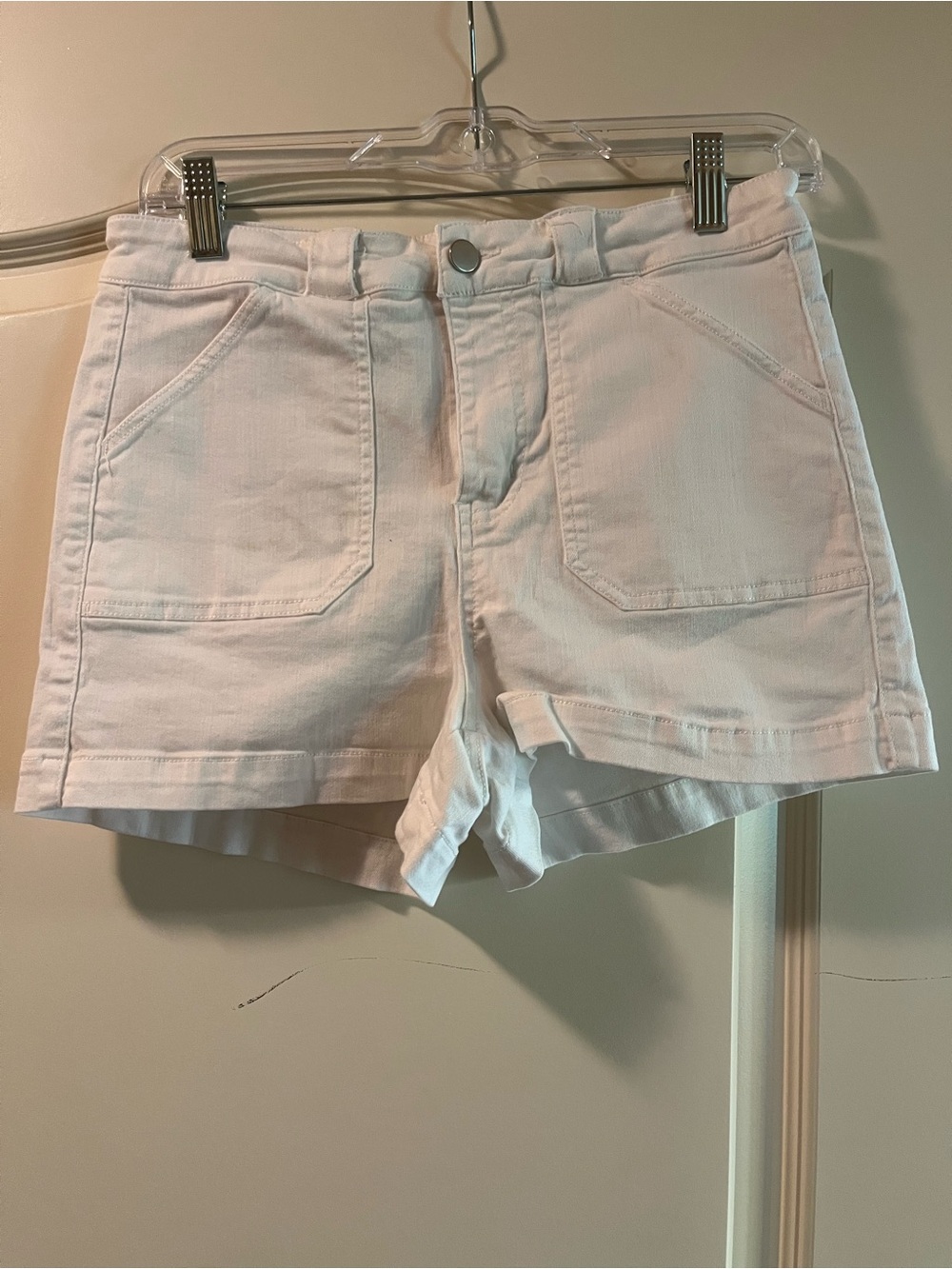 Harper White Denim Pocket Shorts